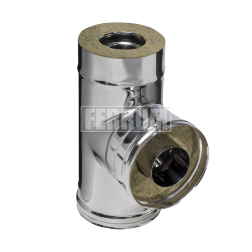 Ferrum Сэндвич-тройник 90* (430/0,5 мм+нерж) Ду 130/200 (К7)