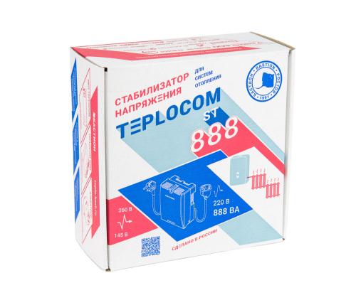Стабилизатор напряжения TEPLOCOM ST  888 Мощность 220В 888 ВА /145-260/Индикация/(К1) фото 2