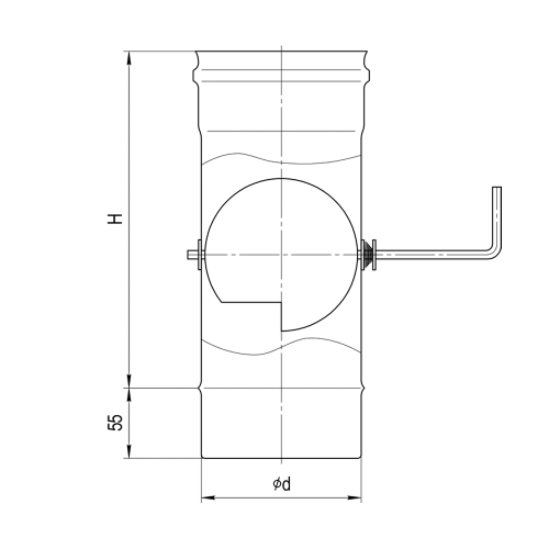 Ferrum Шибер (430/0,5 мм) Ду 140 (К7) фото 2