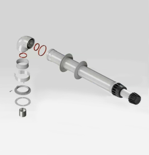 Комплект Дымохода АНТИЛЕД (KTL-02F-075)60/100  - 750мм(Bosch,Navien S/C/E, Baxi ECO Nova/Classic,Federica Bugatti,Fondital и др.)в ком-те фланец (К).