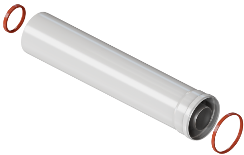 Удлинитель дымохода коакс. раструбн. (Y-05M/ST) 60/100 L 500 KRATS (К)