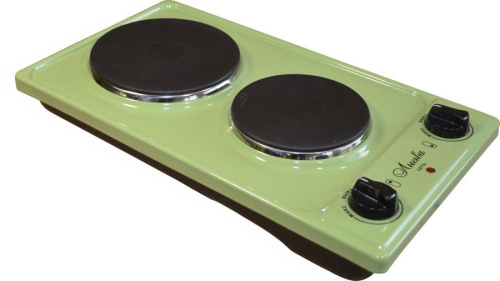 Плитка 2-х конфорочная ЭПБ 22, 2,2кВт ("Зеленое яблоко", без крышки) (К)