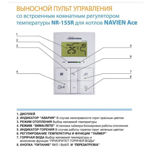 Котел настенный газ. NAVIEN ATMO -13 AN (открытая камера сгорания) (К4) фото 3