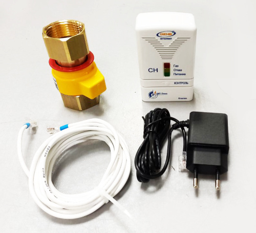 Система автом. контр. загазов. САКЗ-МК-1-1Аi DN 20 НД (природный газ) бытовая (КЗЭУГ Б- латунь) 2024г. (К3)