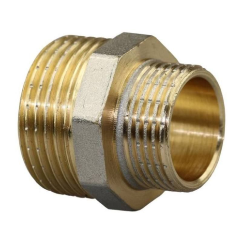 Ниппель перех 1/2 - 3/4 ш/ш ЛАТ LEXLINE 15-20 нр/нр (К)